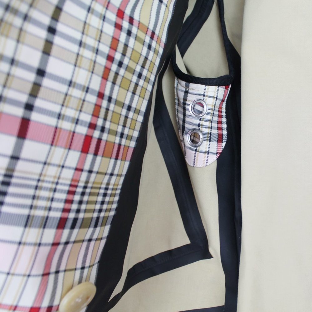 NWT Burberry Check Rain Trench Coat, US 4 - Picture 11 of 16